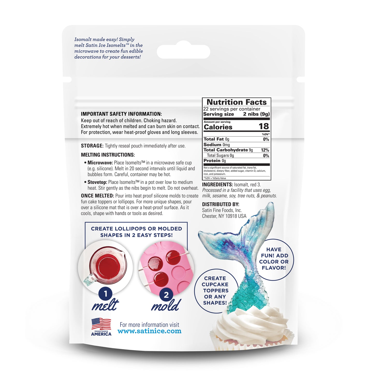 Satin Ice Isomelts™ Clear - 7 oz Pouch