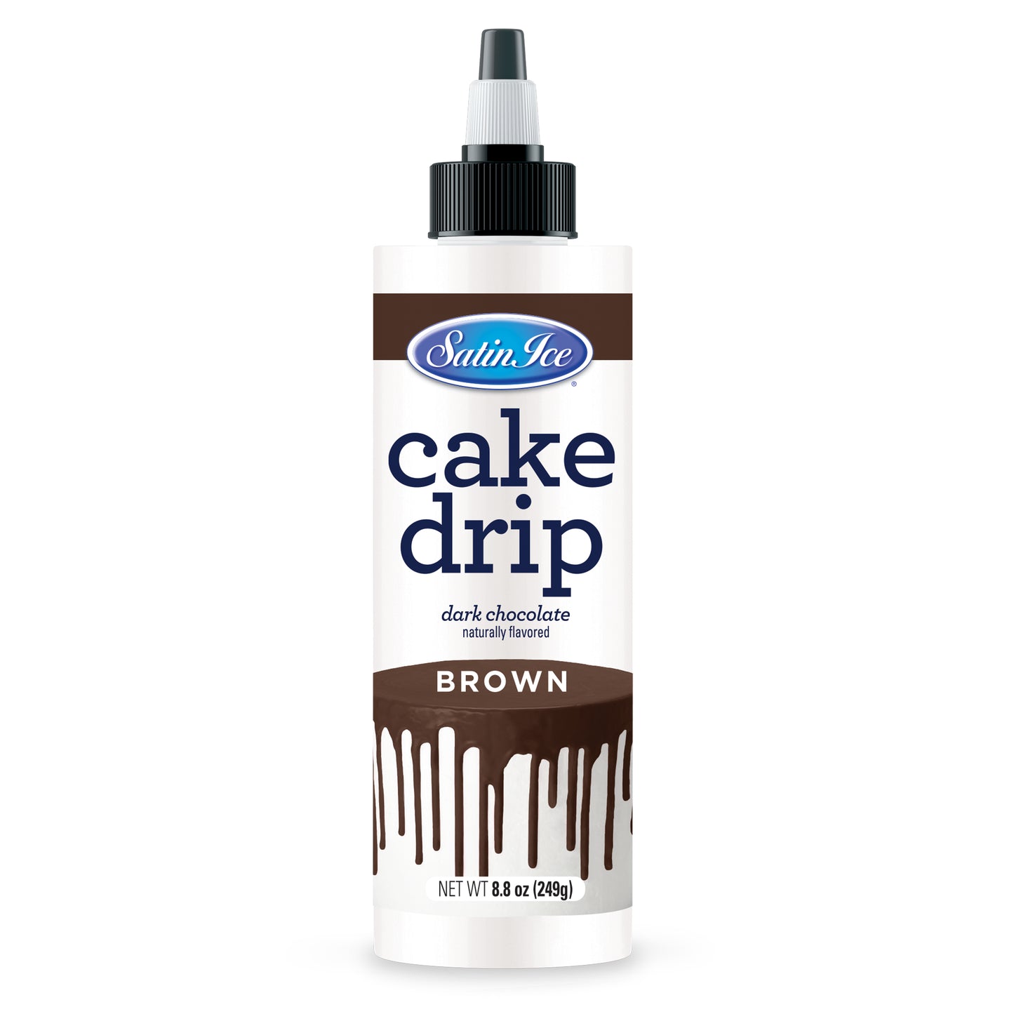 Satin Ice Brown Cake Drip - 8.8 oz Bottle