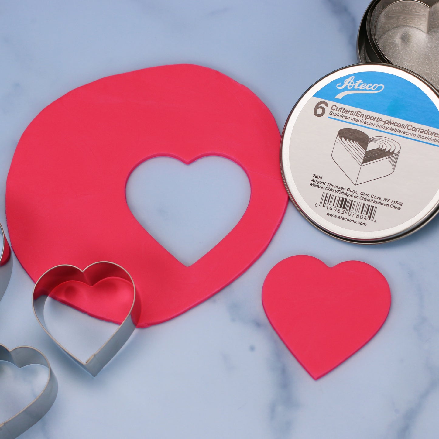 Ateco Stainless Steel Heart Cutter Set