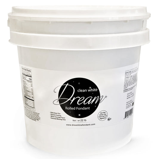 Dream Chocolate Fondant - Clean White 22 lb Pail