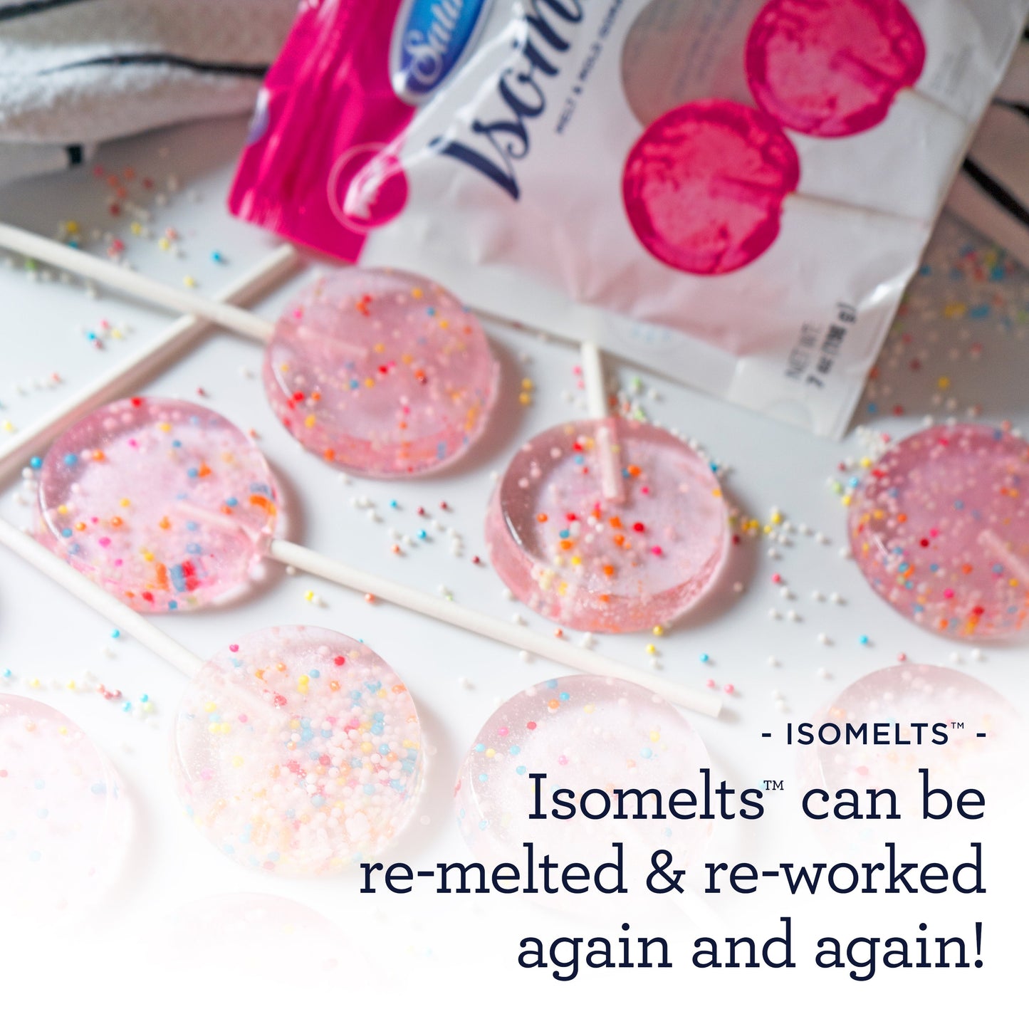 Satin Ice Isomelts™ Pink - 7 oz Pouch