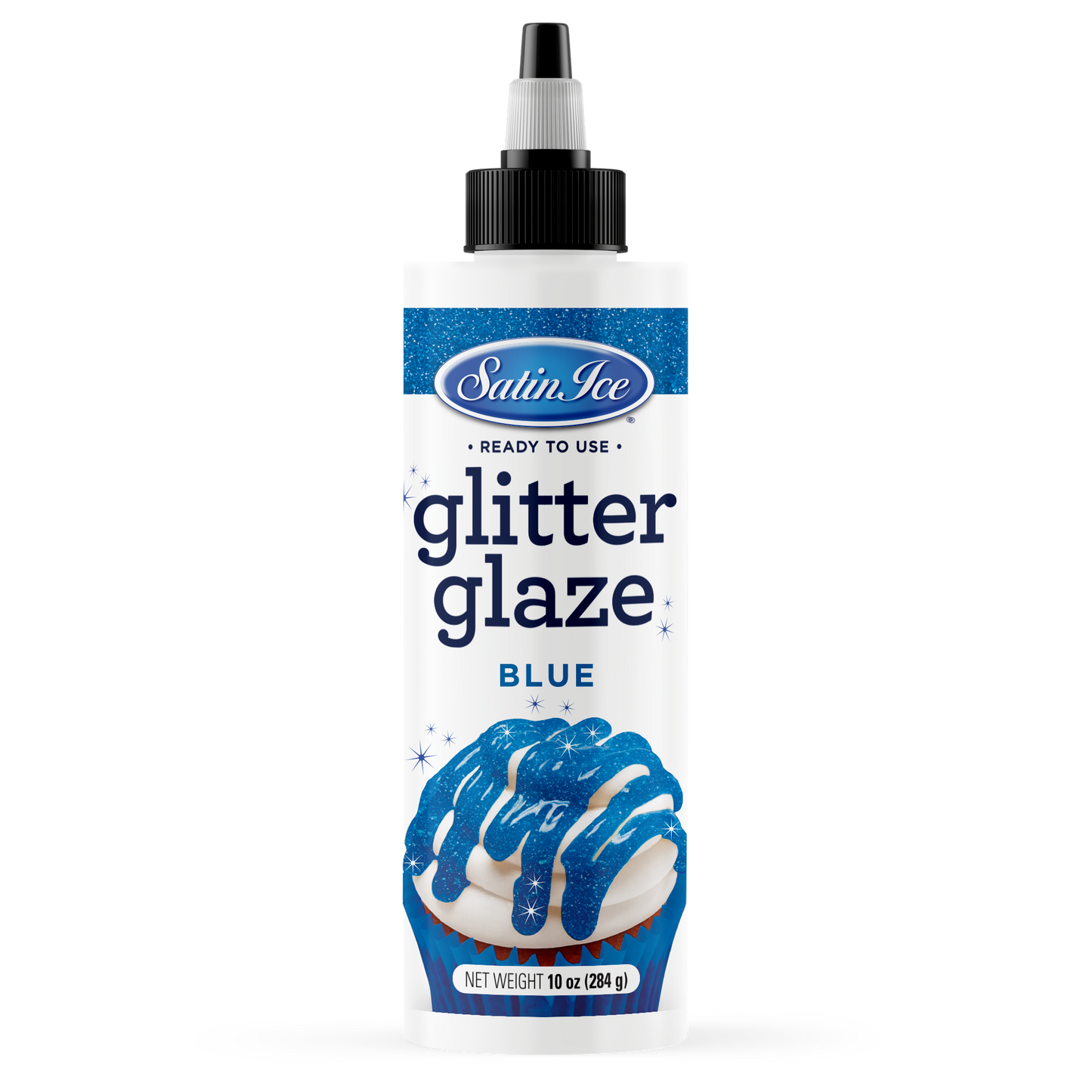 Satin Ice Blue Glitter Glaze - 10oz Bottle