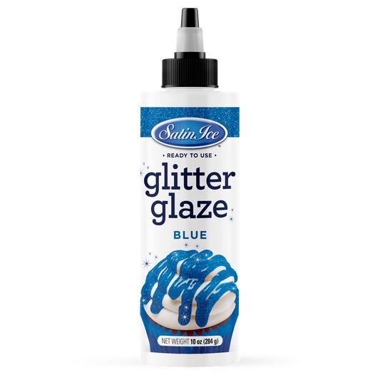 Satin Ice Blue Glitter Glaze - 10oz Bottle