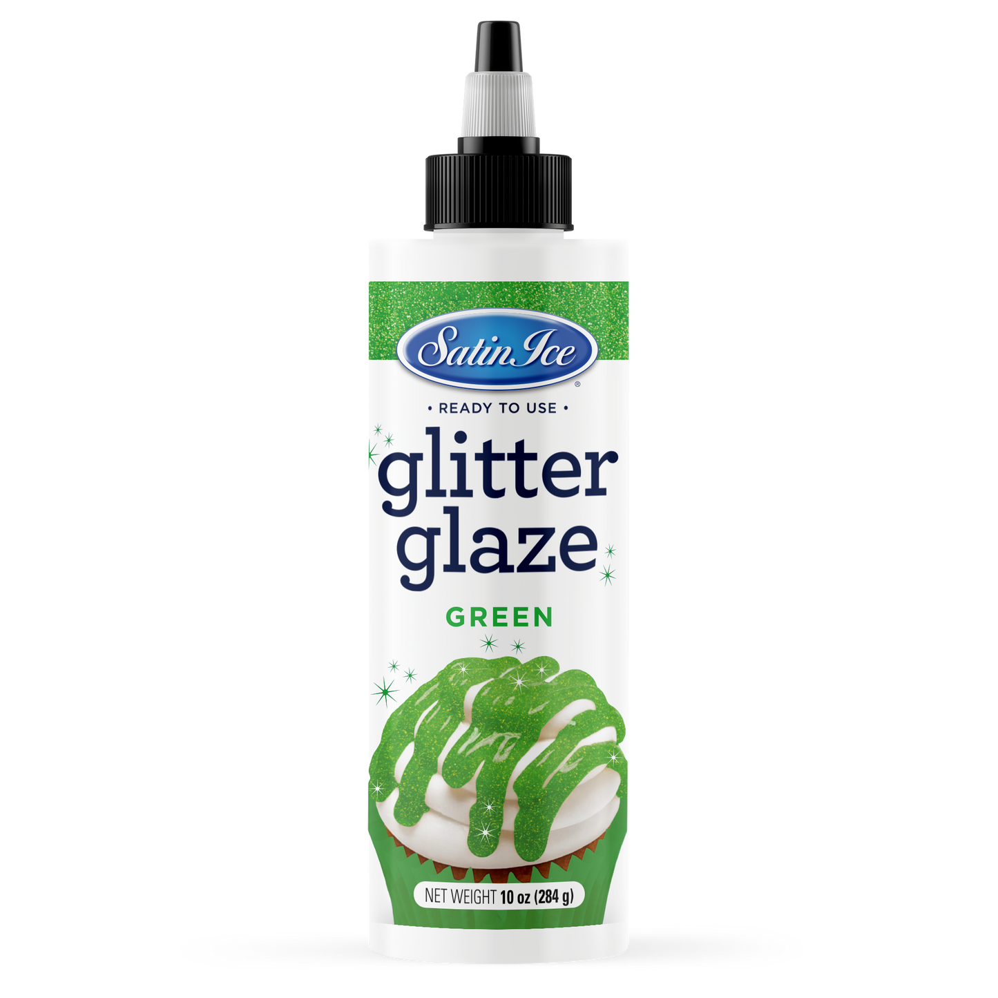 Satin Ice Green Glitter Glaze - 10oz Bottle