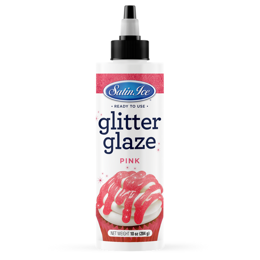 Satin Ice Pink Glitter Glaze - 10oz Bottle