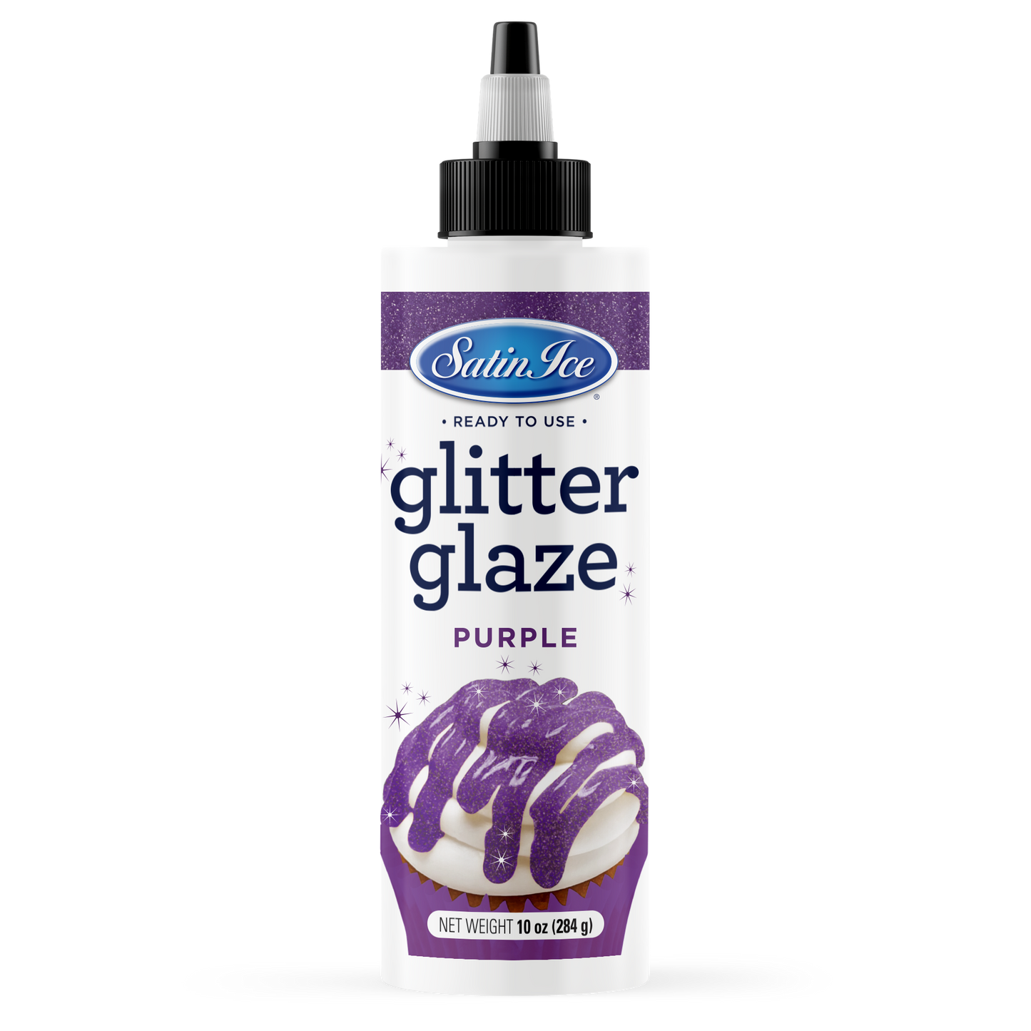 Satin Ice Purple Glitter Glaze - 10oz Bottle