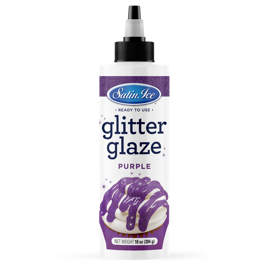 Satin Ice Purple Glitter Glaze - 10oz Bottle