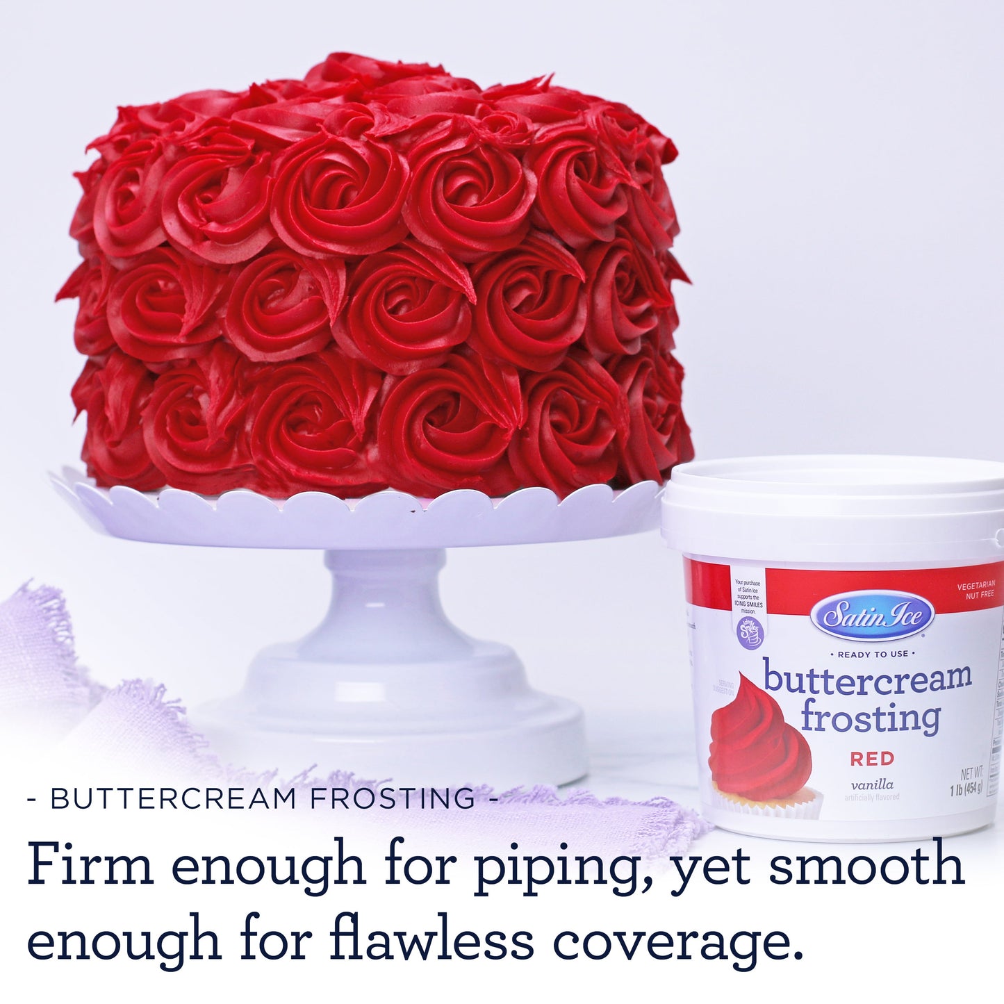 Satin Ice Yellow Vanilla Buttercream Frosting - 1 lb Pail