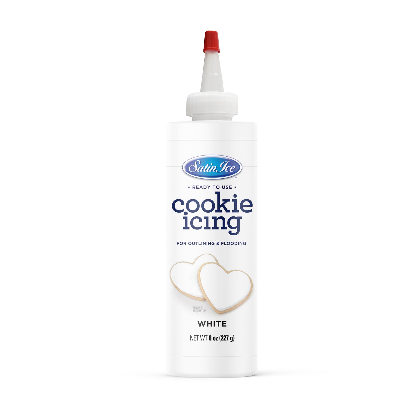 Satin Ice White Cookie Icing, 8 oz Bottle