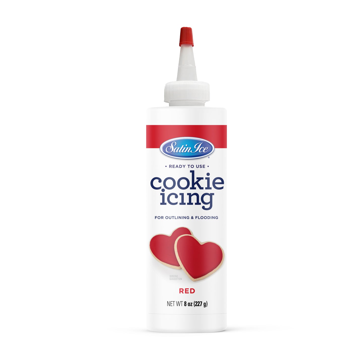Satin Ice Red Cookie Icing, 8 oz Bottle