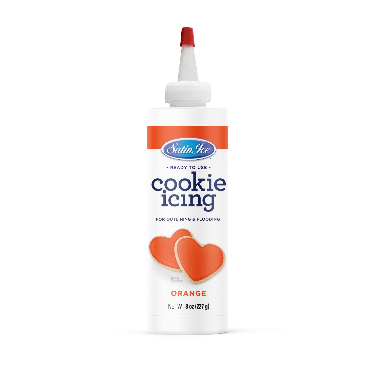 Satin Ice Orange Cookie Icing, 8 oz Bottle