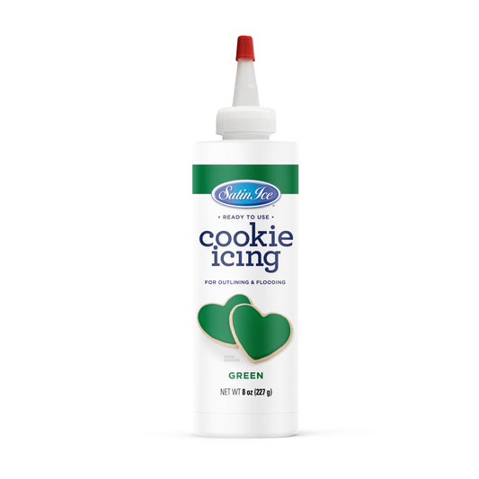 Satin Ice Green Cookie Icing, 8 oz Bottle