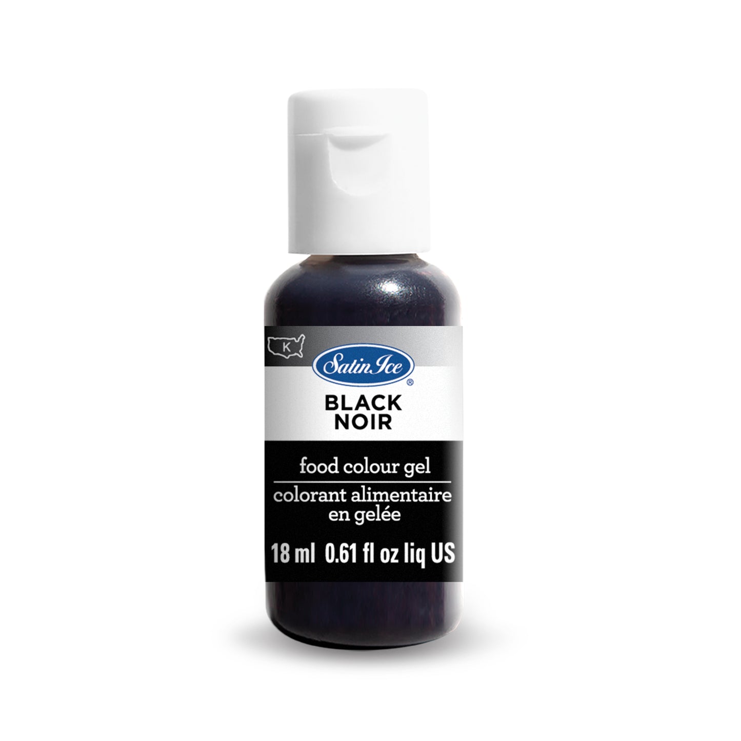 Satin Ice Food Color Gel, Black Individual 0.61 fl oz Bottle
