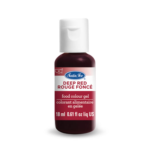 Satin Ice Food Color Gel, Deep Red Individual 0.61 fl oz Bottle