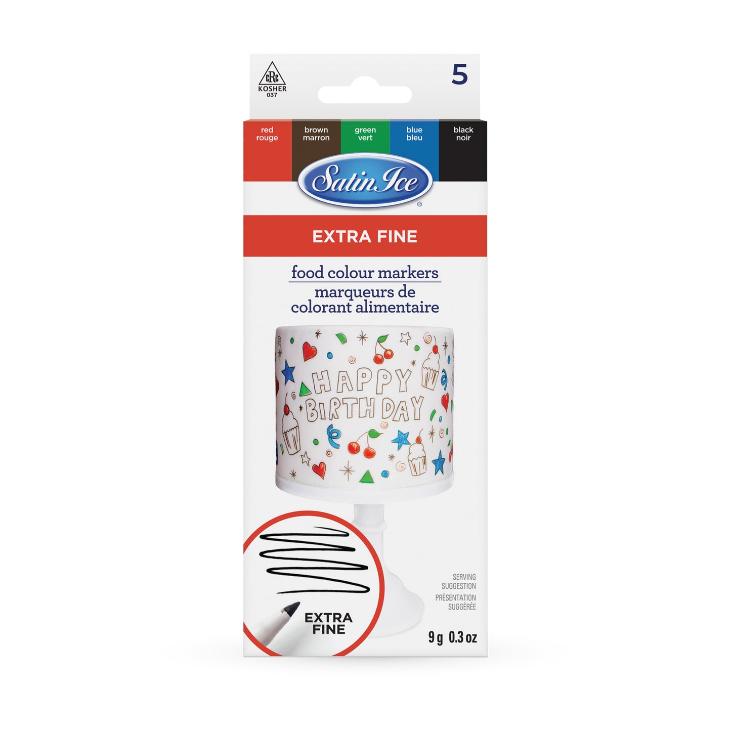 Satin Ice Food Color Markers, Extra Fine Tip