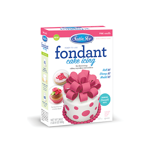 Satin Ice Pink Vanilla Fondant - 24oz. Box - Satin Ice