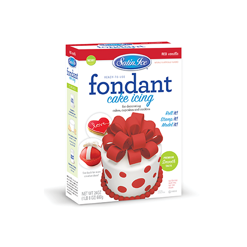 Satin Ice Red Vanilla Fondant - 24oz. Box - Satin Ice