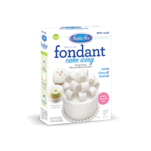 Satin Ice White Vanilla Fondant - 24oz. Box - Satin Ice