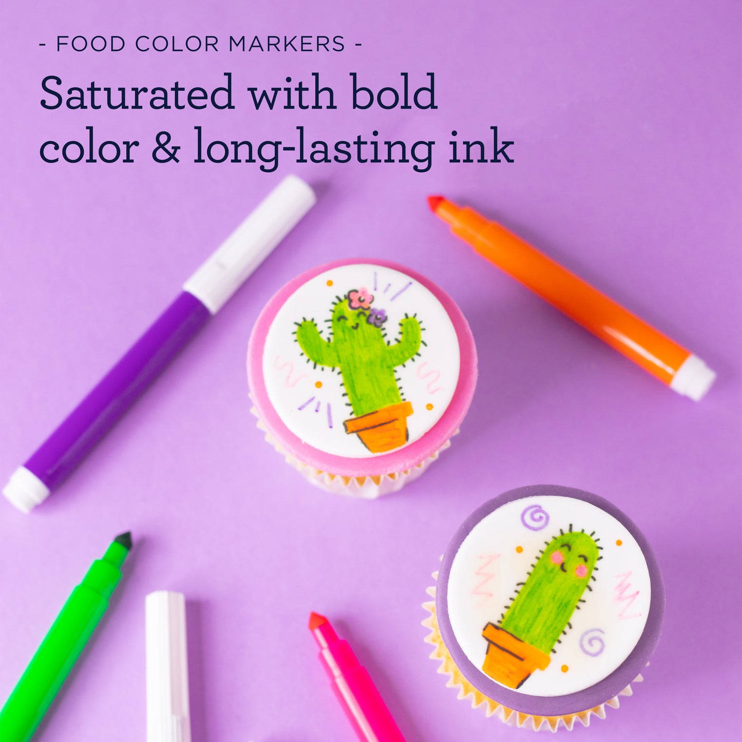 Satin Ice Food Color Markers, Primary Bold Tip