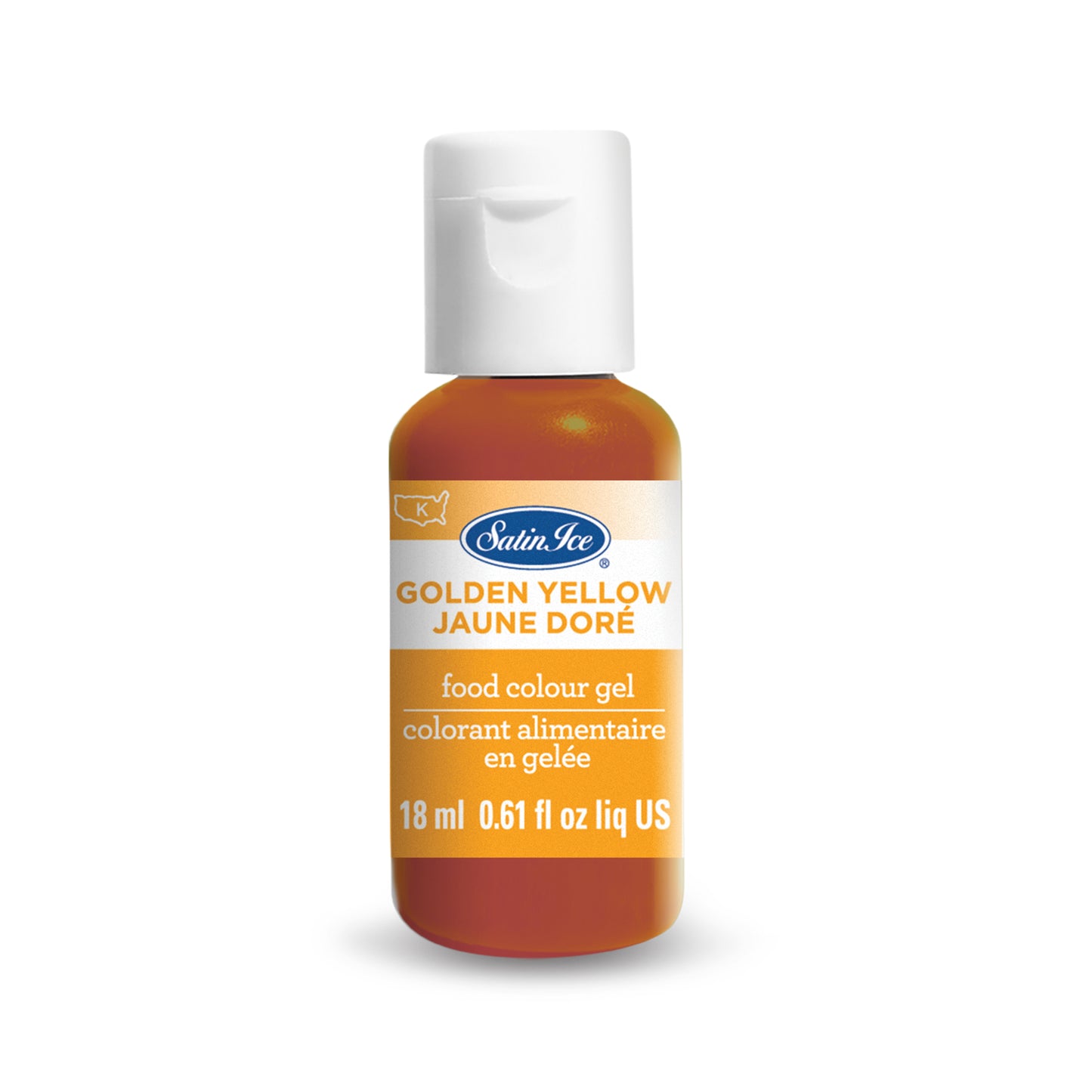 Satin Ice Food Color Gel, Golden Yellow Individual 0.61 fl oz Bottle