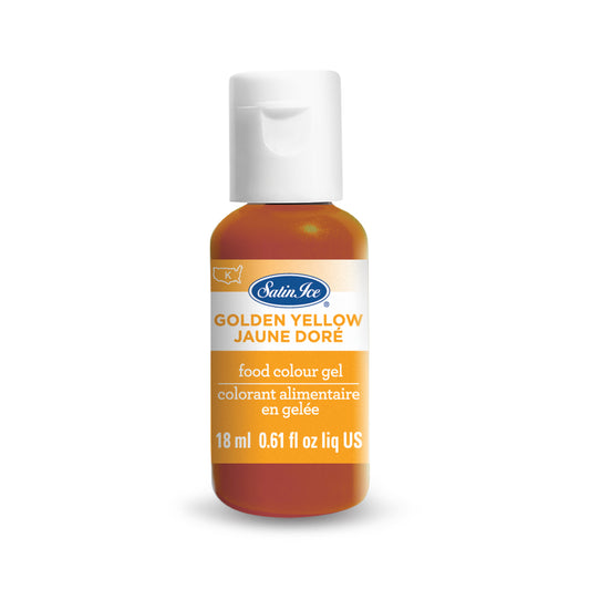 Satin Ice Food Color Gel, Golden Yellow Individual 0.61 fl oz Bottle