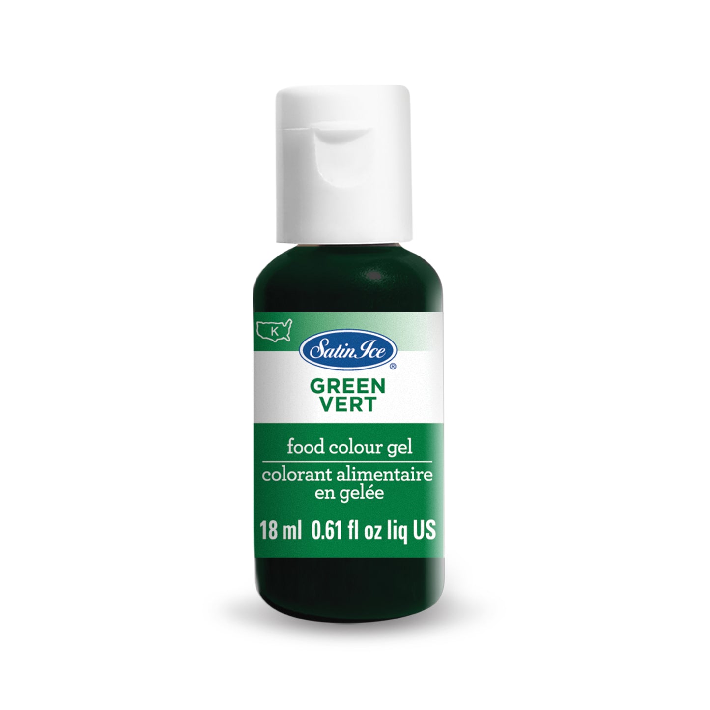 Satin Ice Food Color Gel, Green Individual 0.61 fl oz Bottle