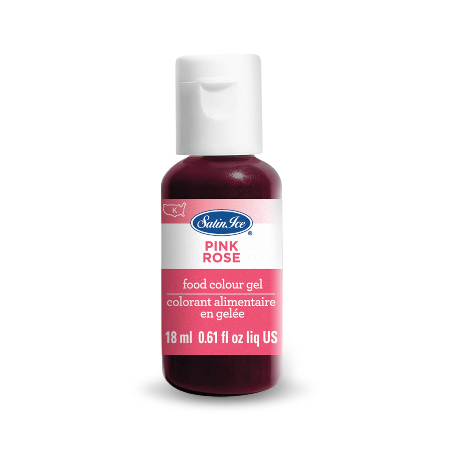 Satin Ice Food Color Gel, Pink Individual 0.61 fl oz Bottle