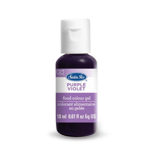 Satin Ice Food Color Gel, Purple Individual 0.61 fl oz Bottle