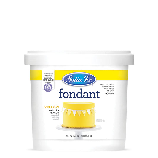 Satin Ice Yellow Vanilla Fondant - 2lb. Pail - Satin Ice