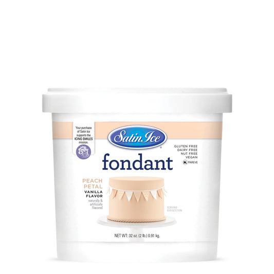 Satin Ice Peach Petal Vanilla Fondant - 2lb. Pail - Satin Ice