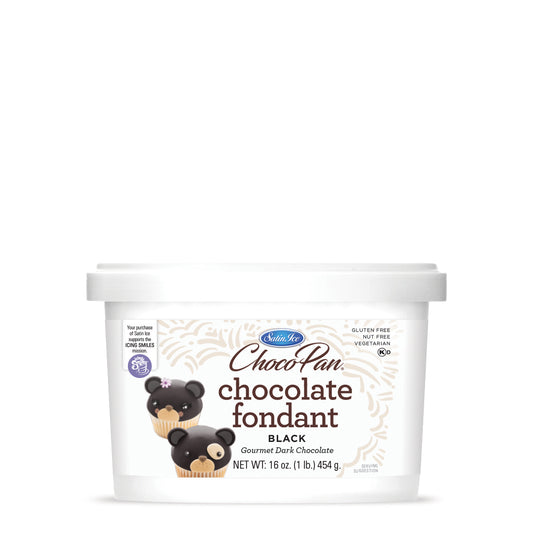 ChocoPan Black Chocolate Fondant - 1 lb. Pail - Satin Ice