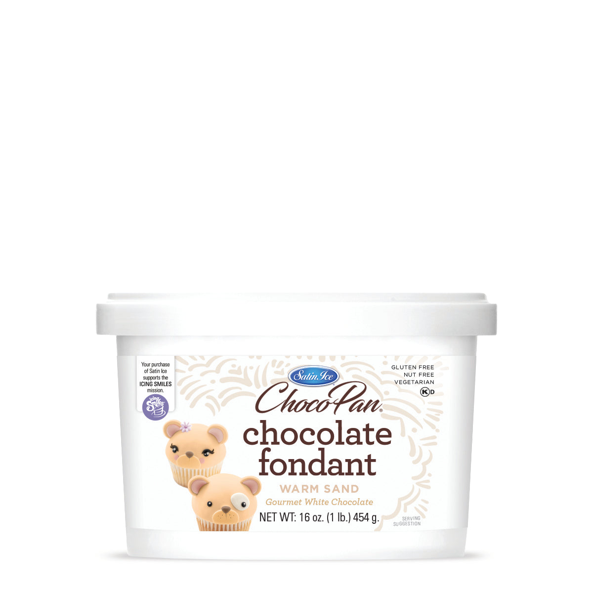 ChocoPan Warm Sand Chocolate Fondant - 1 lb. Pail - Satin Ice