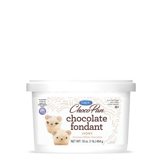 ChocoPan Ivory Chocolate Fondant - 1 lb. Pail - Satin Ice