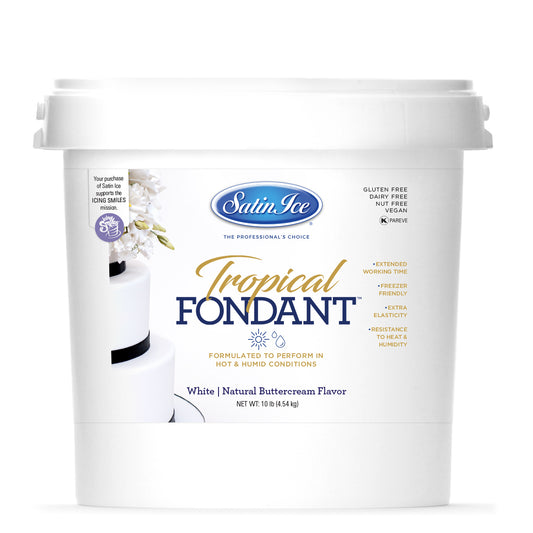 Satin Ice Tropical Fondant 10lb White