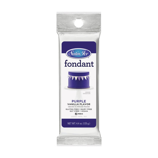 Satin Ice Purple Vanilla Fondant - 4.4oz. Foil - Satin Ice