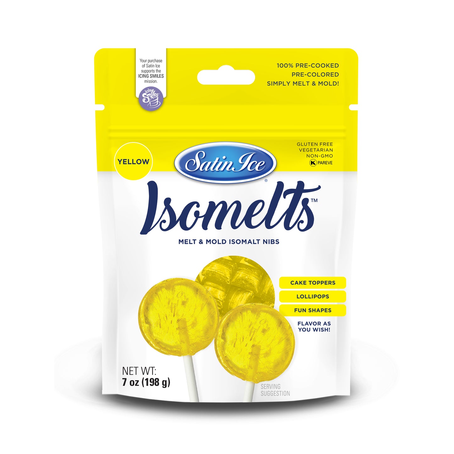 Satin Ice Isomelts™ Yellow - 7 oz Pouch