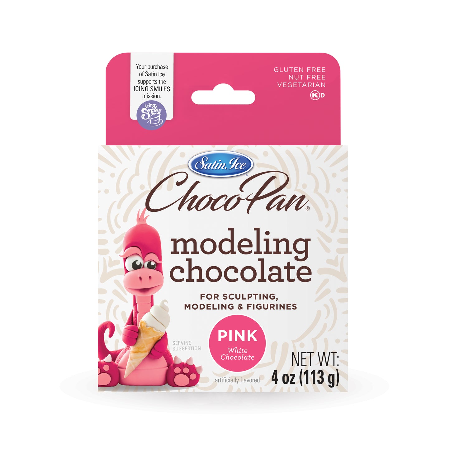 ChocoPan by Satin Ice Pink Modeling Chocolate - 4 oz Box