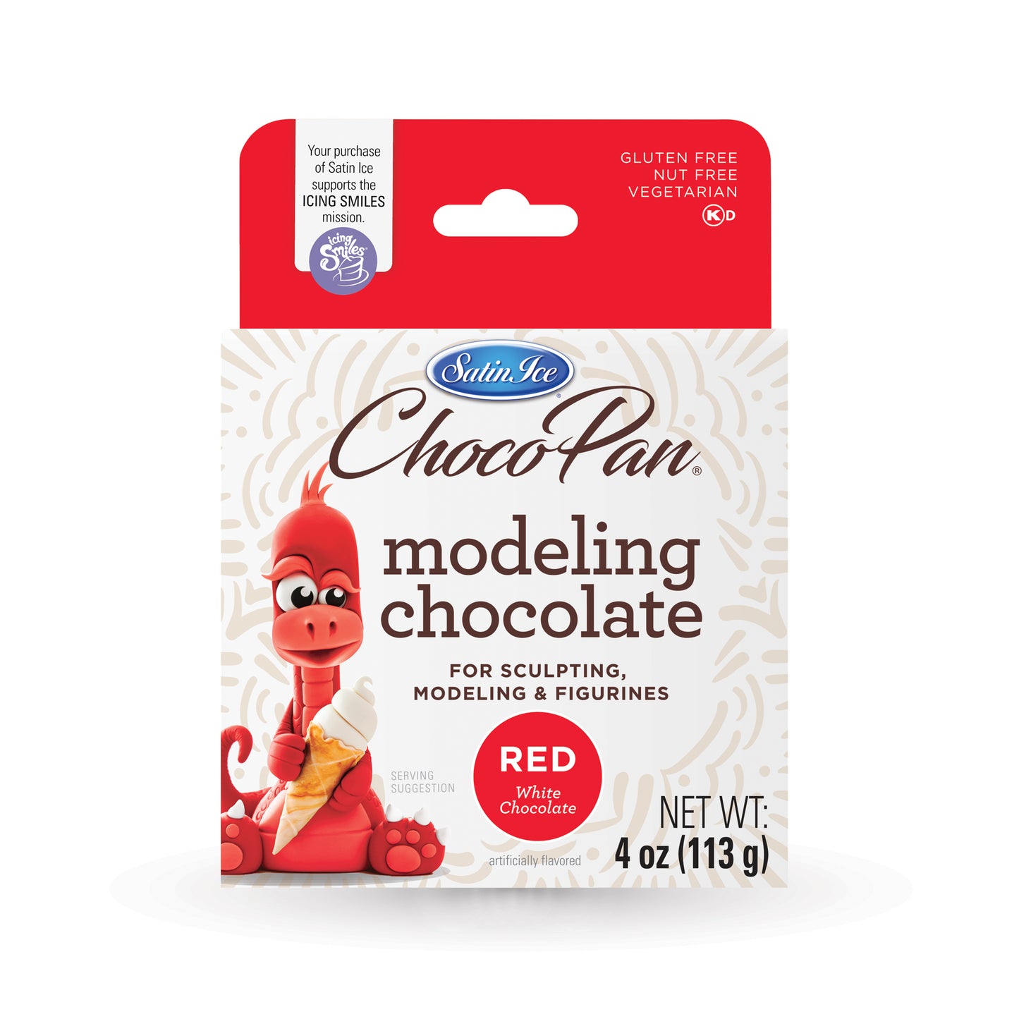 ChocoPan by Satin Ice Red Modeling Chocolate - 4 oz Box