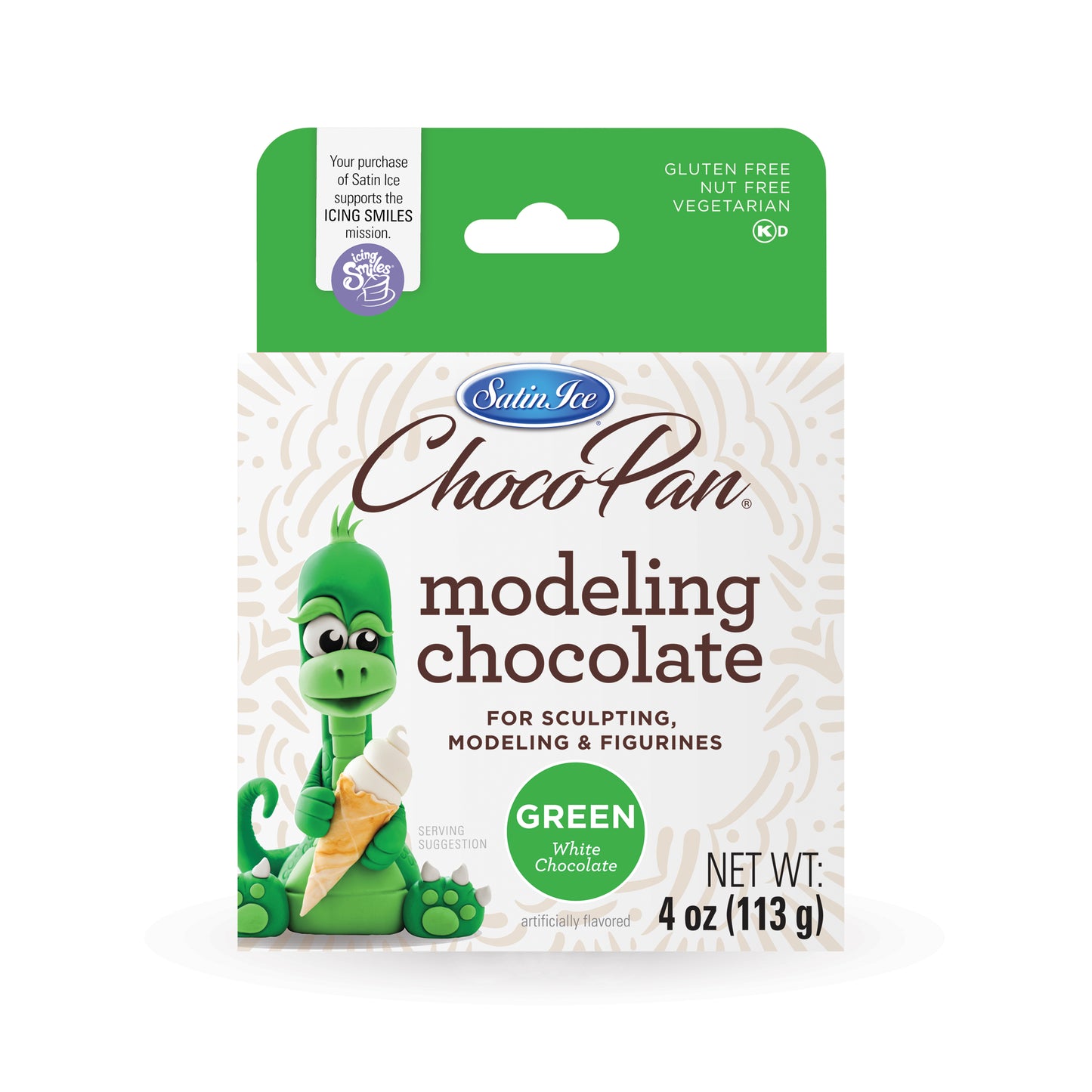 ChocoPan by Satin Ice Green Modeling Chocolate - 4 oz Box