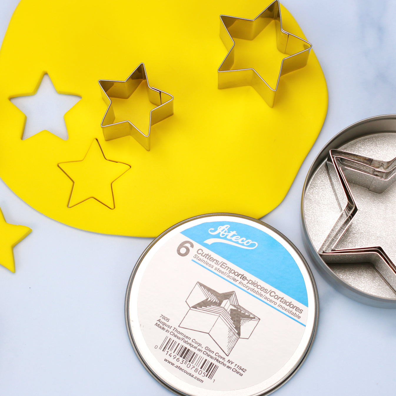 Ateco Stainless Steel Star Cutter Set Satin Ice