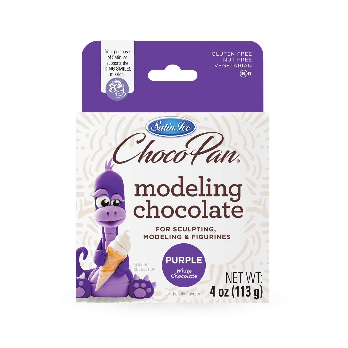 ChocoPan by Satin Ice Purple Modeling Chocolate - 4 oz Box
