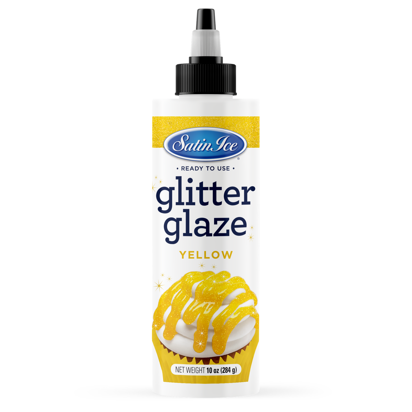 Satin Ice Yellow Glitter Glaze - 10oz Bottle