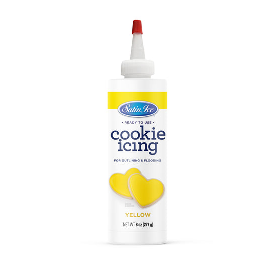 Satin Ice Yellow Cookie Icing, 8 oz Bottle