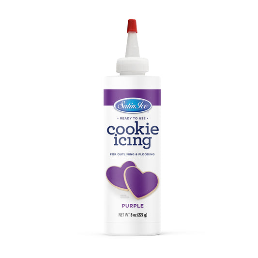 Satin Ice Purple Cookie Icing, 8 oz Bottle