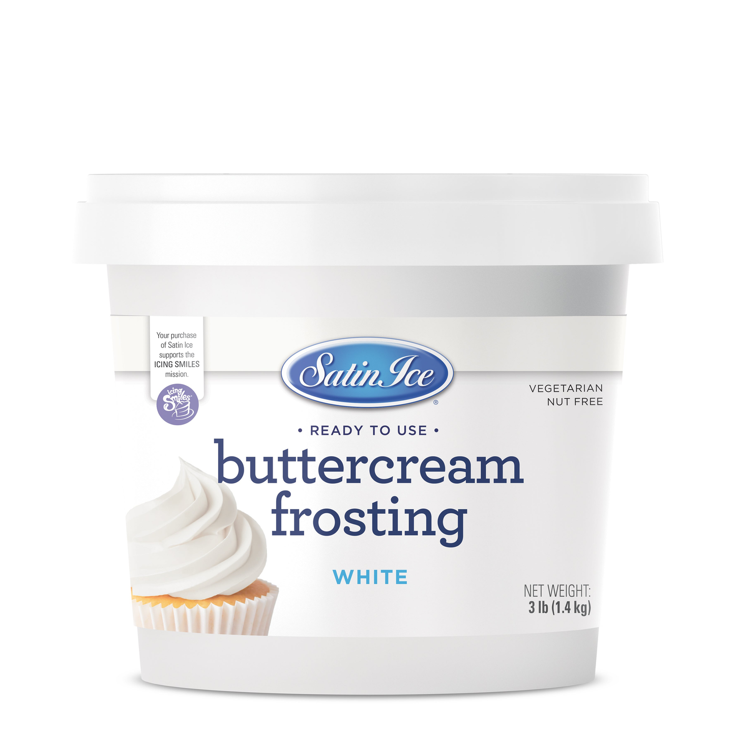 Satin Ice Ready to Use White Buttercream Frosting - 3 lb Pail