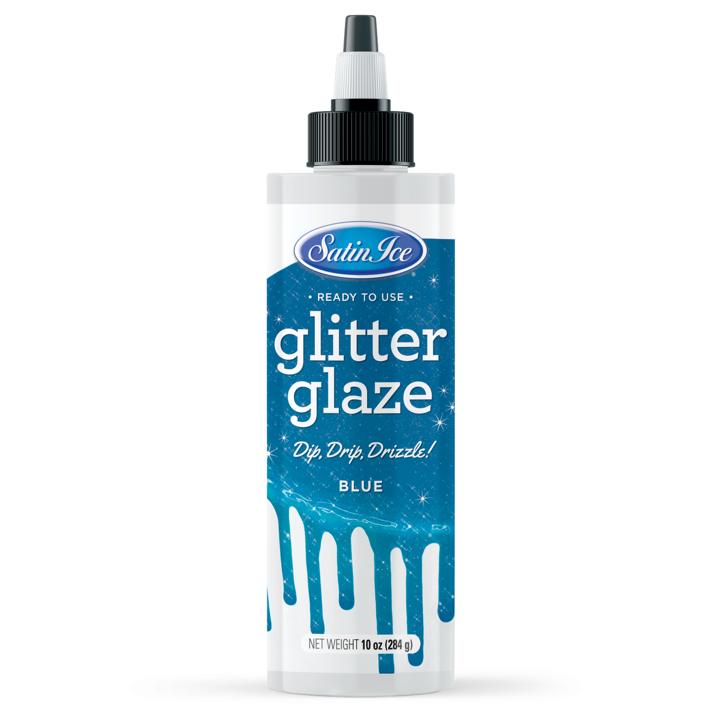 Satin Ice Blue Glitter Glaze - 10oz Bottle