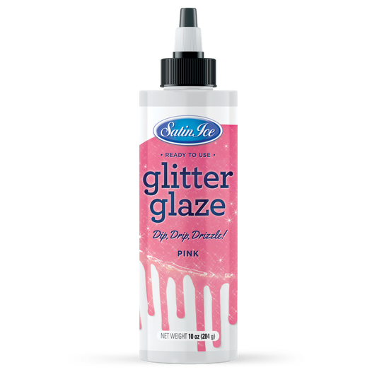 Satin Ice Pink Glitter Glaze - 10oz Bottle