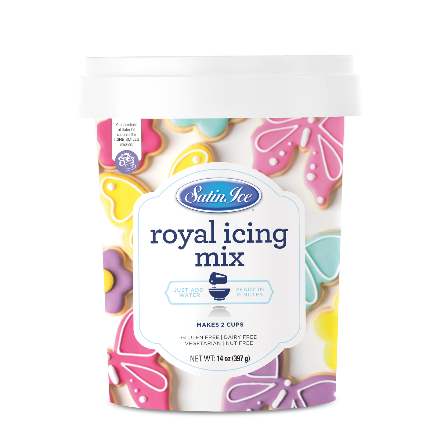 Satin Ice Royal Icing Mix, 14 oz Pail