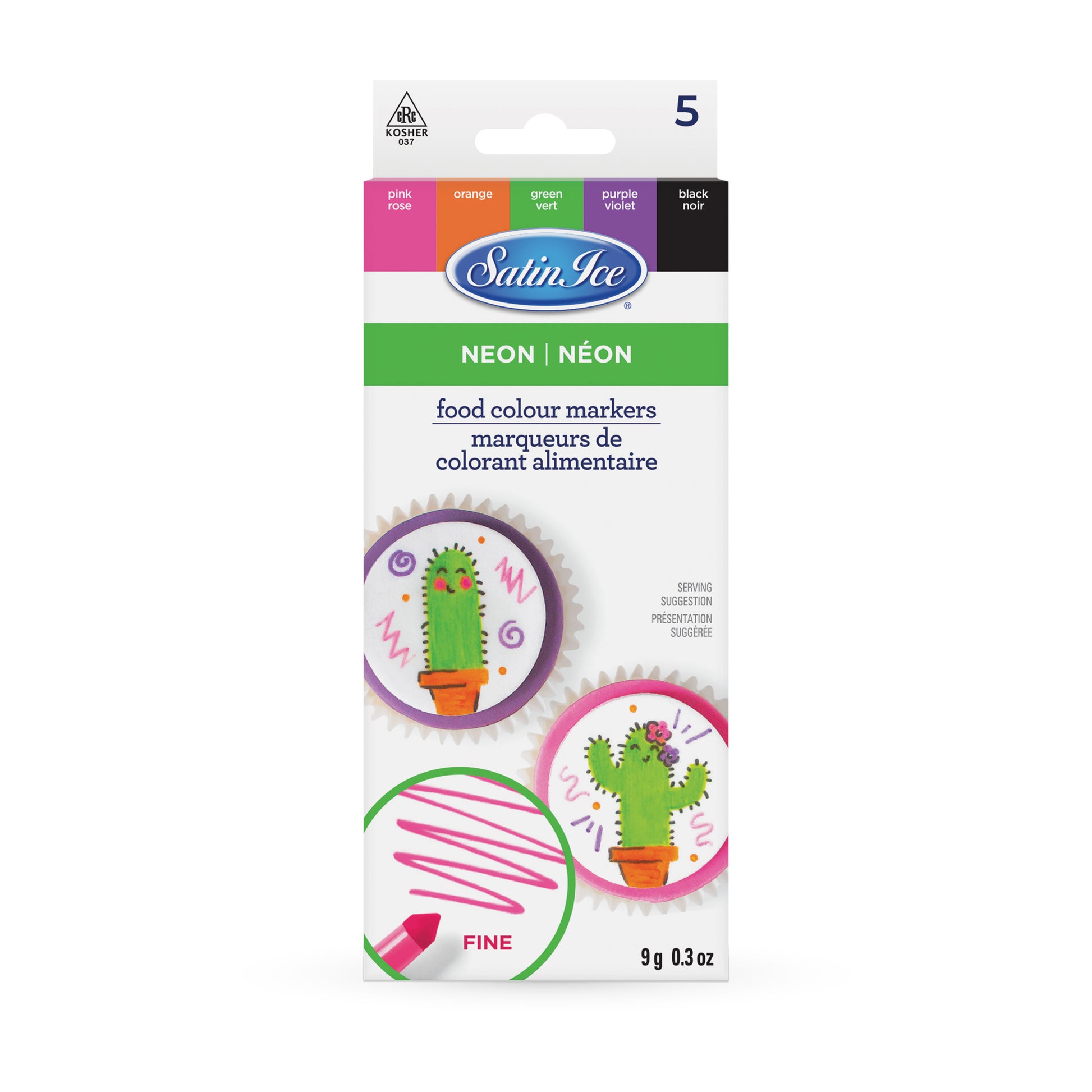 Satin Ice Food Color Markers, Primary Bold Tip
