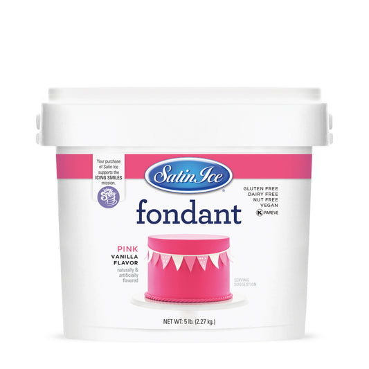 Satin Ice Pink Vanilla Fondant - 5lb. Pail - Satin Ice